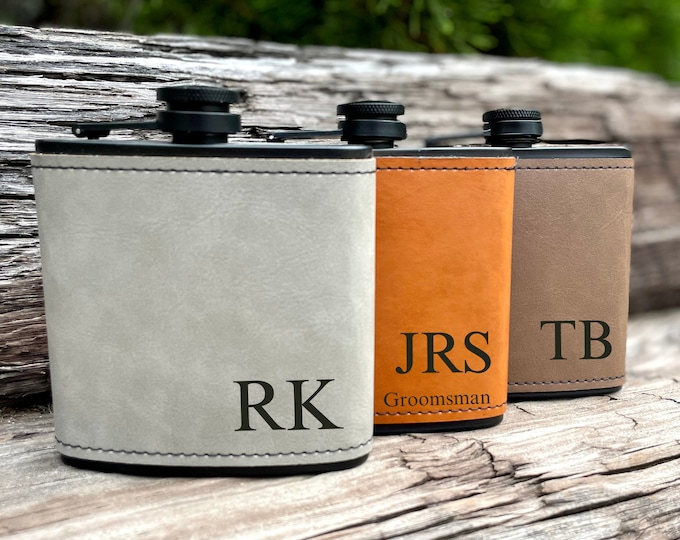 Personalized Flask for Guys, Guys Christmas Gift for Guy, Stocking Stuffer for Boyfriend, Laser Engraved Flask for Christmas, Bourbon Gift