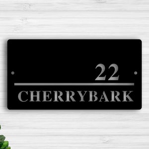 Personalized Metal Address Sign, Modern Address Sign, Metal House Numbers, Address Plaque, Housewarming Gift ,Address Plaque image 1