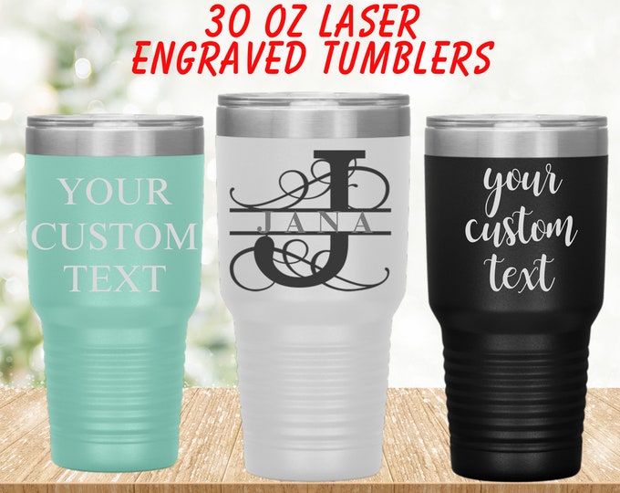 Bridesmaid Wine Tumbler, 30 OZ Tumbler, Custom Tumbler, Stainless Steel Mug, Laser Engraved Tumbler, Monogram Tumbler, Travel Mug, Insulated