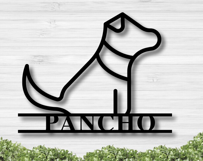 Personalized Pet Name Sign, Metal Sign for dog, Personalized Dog gifts, Custom Dog Name, Personalized Dog Plaque