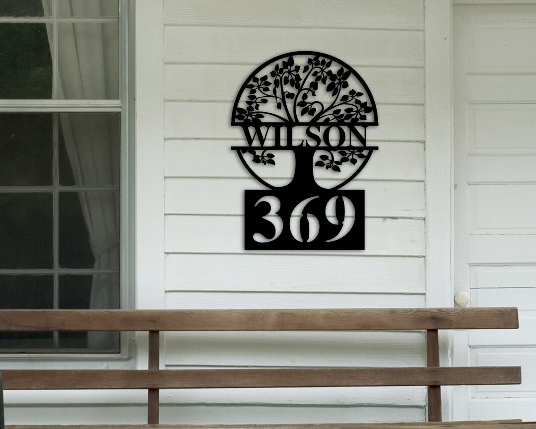 Address Me Tree Custom Metal Address Sign , Tree of Life Gift, Tree of Life Gift for ...