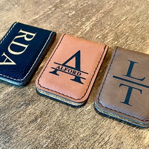 Personalized Money Clip, Leather Money Clip, money clip, groomsman gift, groomsmen gifts, leather wallet, personalized gift for him