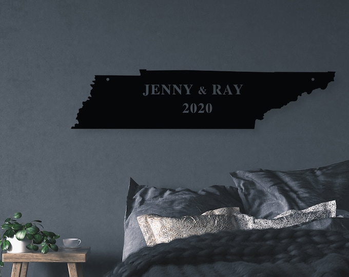 Custom Tennessee Metal sign, Established Family Sign, Metal Monogram Sign, Metal Family Name Sign, Metal Signs with Last Names