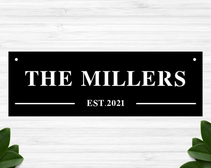 personalized established date sign, established date sign, est. date sign, est. date name sign, name with est. date