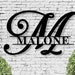 Custom Family Name Metal Sign, Initial Sign, Metal Monogram Sign, Door Hanger, Last Name Sign, Metal Wall Art, Metal Decorative Wall Art 