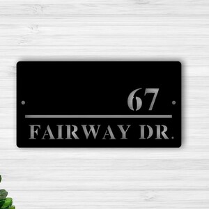 Personalized Metal Address Sign, Modern Address Sign, Metal House Numbers, Address Plaque, Housewarming Gift ,Address Plaque image 3