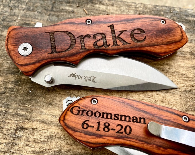 Personalized knife, Engraved Knife, Monogrammed knife, Groomsman Knife, Groomsmen knife, Groomsmen knives, Knife for groomsmen