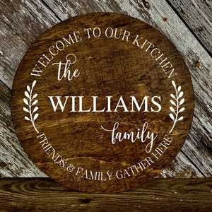 Last Name Sign | Custom Wood Sign | Kitchen Sign | Personalized Wedding Gift | Wedding Sign  | Family Name Sign