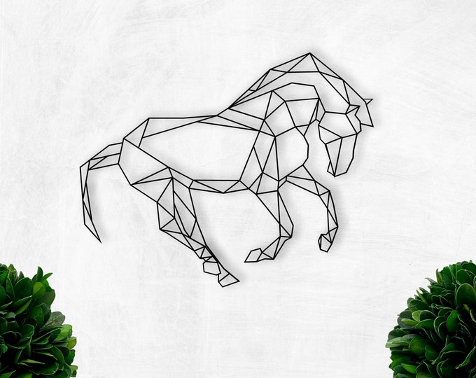 Geometric Horse | Horse Art | Nursery Art | Kids Room Art | Cowboy Nursery