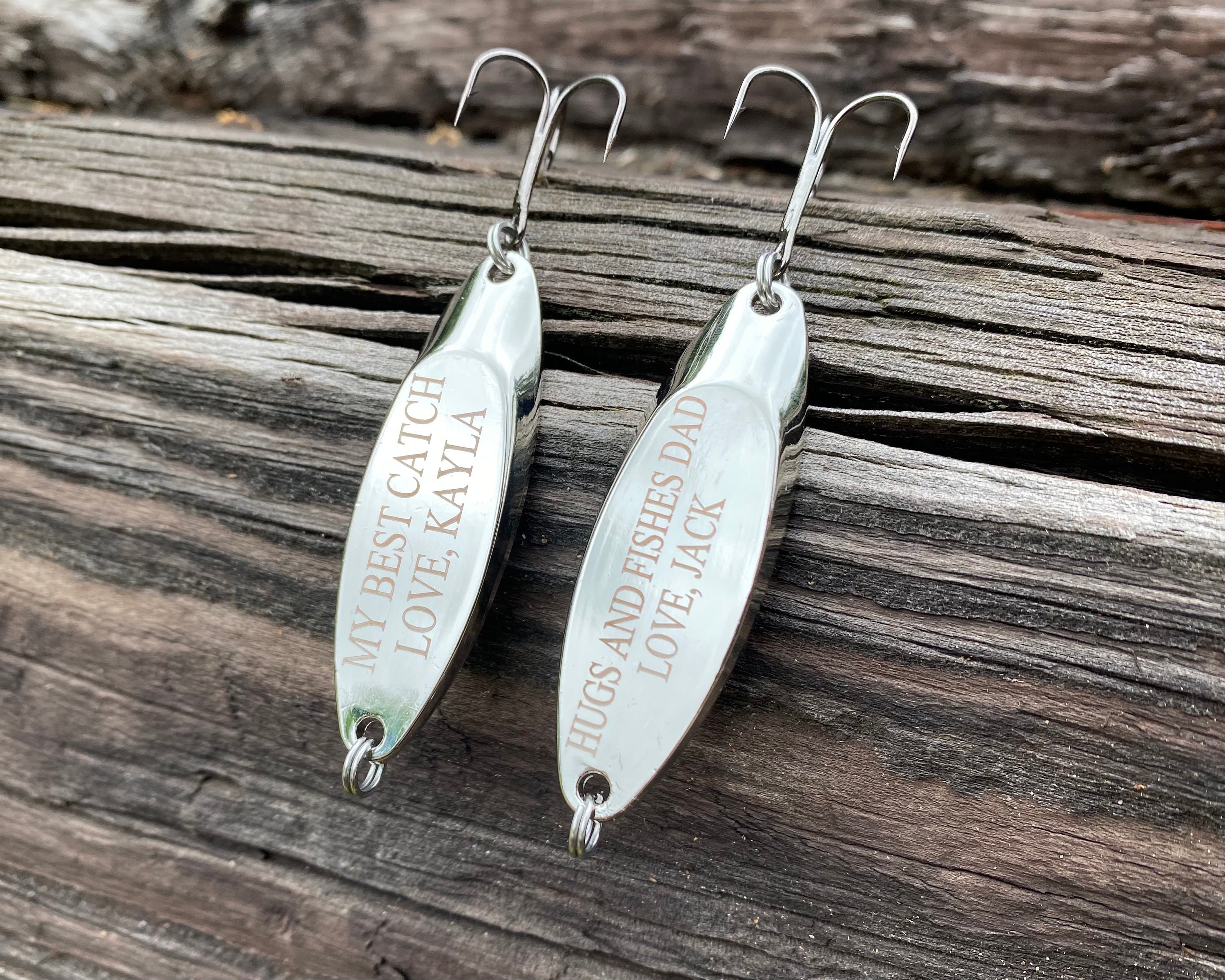 Personalized Fishing Lure, Custom Fish gift, Fathers day gift for Dad,  Wedding Party Gift, Laser Engraved Fishing Bait