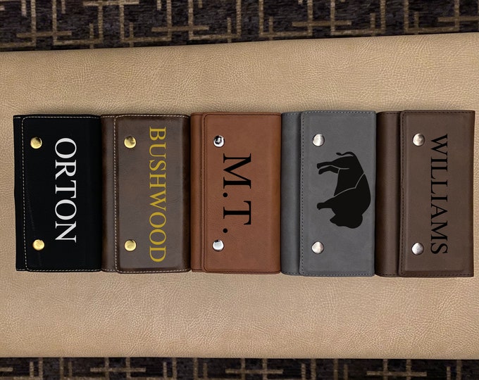 Leatherette Card & Dice Set, Personalized Card and Dice carrying Set, Cards and Dice Included, Groomsmen Gift