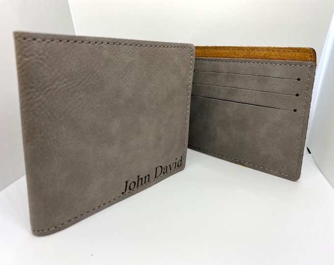 Mens Man Wallet Groomsmen Gift Groomsmen Proposal Personalized Engraved Leather Best Man Groom Wedding Party Fathers Day Gift Sets