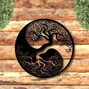 YIN&YANG SIGN - Metal Wall Art, Wall Hangings, Wall Decor, Housewarming Gift, Minimalist Wall Art, Home decor, Office Decor, Metal Wall Sign