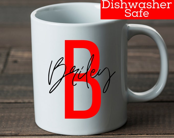 Personalized Coffee Mug, Letter and Name Mug, Monogram coffee mug, Custom monogrammed coffee mug, Monogrammed Mug, Letter and Name Mug