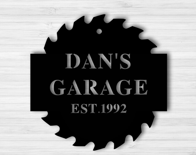 personalized garage sign, garage decor, custom garage sign, metal sign for garage, gift for dad, gift for him, custom metal garage sign,sign