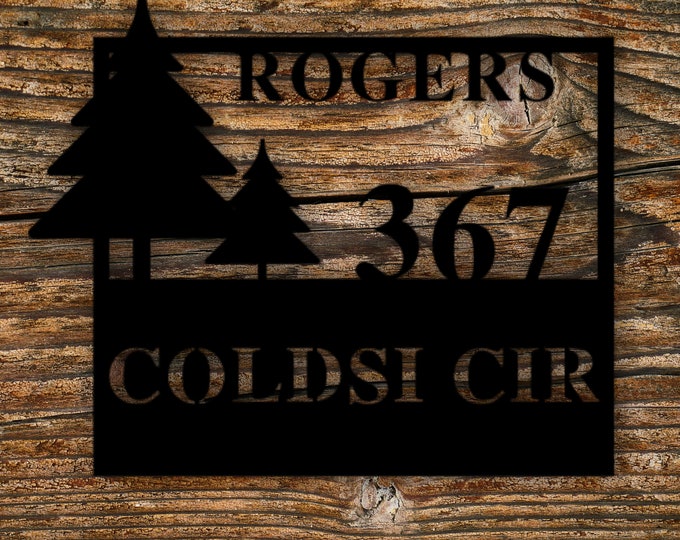 Custom Metal Address Sign - Last Name Letter Address Sign - Metal Address Sign - Outdoor Sign - Address Plaque - Housewarming Gift - Moving