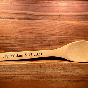 Personalized Wooden Spoon, Wooden Spoons Chef Gift, Personalized Cooking Spoon , Personalized Serving Utensil Wood Serving Utensil