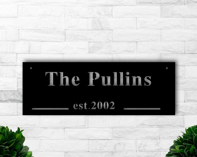 Established Sign, Establish Sign, Custom Metal Sign, Metal Signs Personalized, Metal Christmas Signs, Personalized Metal Sign, Outdoor Signs