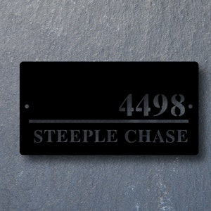 Personalized Metal Address Sign, Modern Address Sign, Metal House Numbers, Address Plaque, Housewarming Gift ,Address Plaque image 5