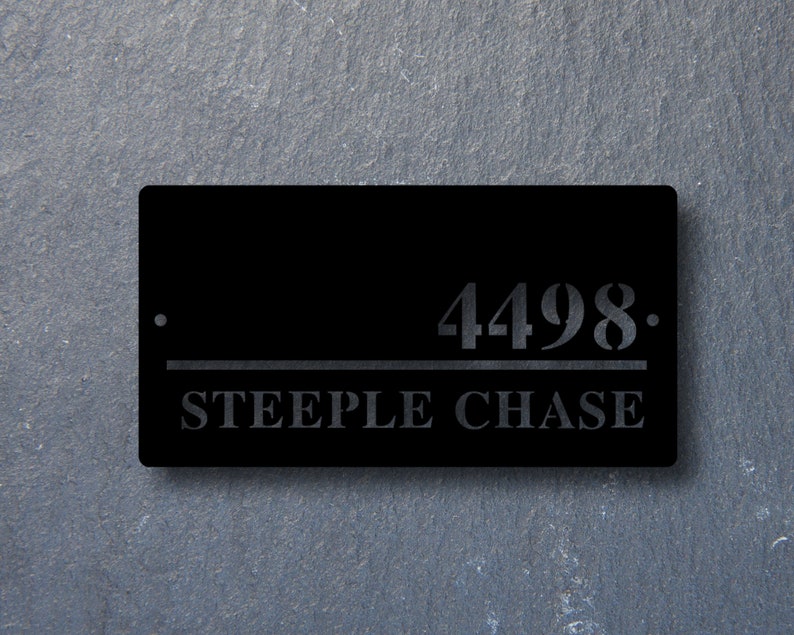 Personalized Metal Address Sign, Modern Address Sign, Metal House Numbers, Address Plaque, Housewarming Gift ,Address Plaque image 5