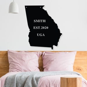 Georgia Metal Art, Established Family Sign, Metal Monogram Sign, Metal ...