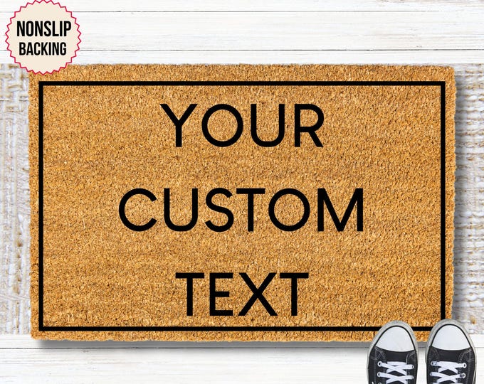 Custom doormat, your custom text door mat, Personalized Doormat, custom text doormat, personalized doormat, house gift, closing gift, mom