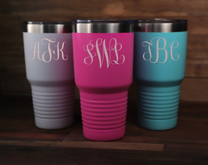 Personalized 30 OZ Tumbler, Custom Travel Mug, Laser Engraved Tumbler, 30oz Custom Tumbler, Insulated Tumbler, Monogram Tumbler, Customized