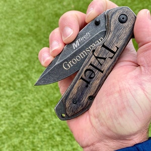 Personalized Knife, Groomsmen Gift Knife, Engraved Knife, Groomsman Knife, Groomsmen Knife, Groomsmen Proposal, Personalized Pocket Knife