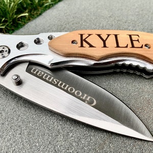 Engraved Pocket Knife Groomsman Gift, Groomsman Knife, Groomsmen knives, gifts for groomsmen, gift for groomsman, best man gift knife