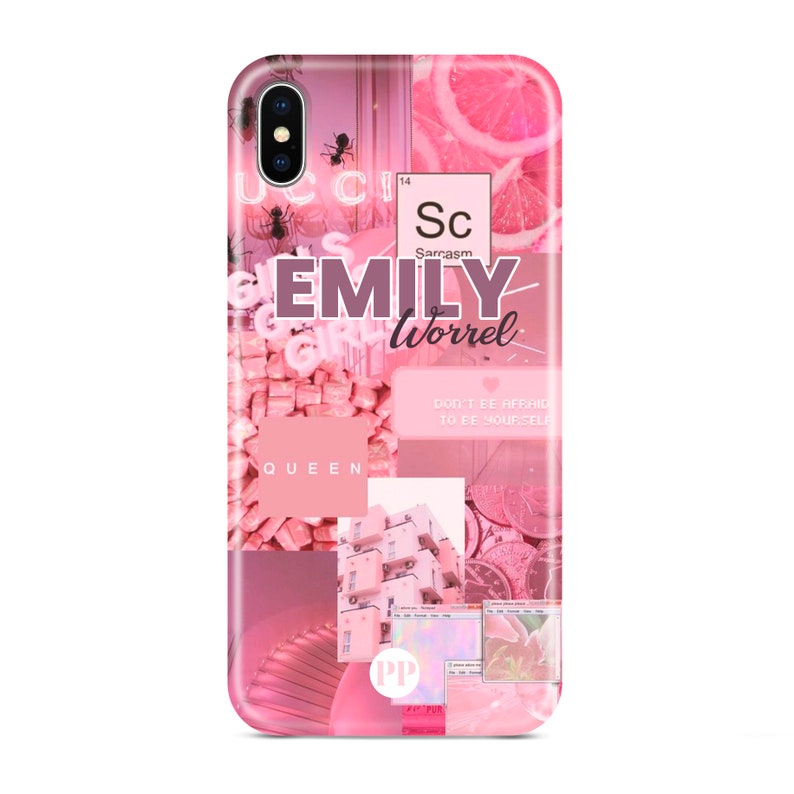 Pink Aesthetic TOUGH Phone Case Name Case Personalised Etsy