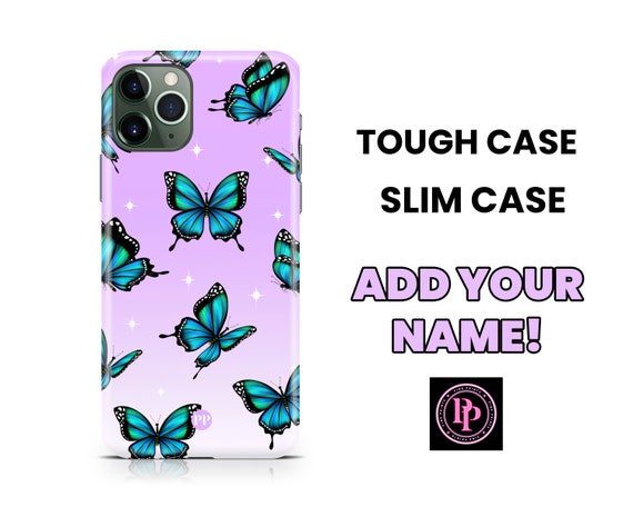 Butterfly Purple Tough Phone Case Butterflies Name Case Etsy