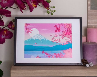 Kawaii Anime Print - Fuji-san - by Kiaru