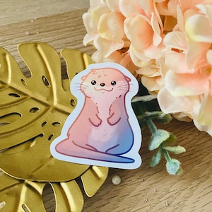 BIG Kawaii Otter Stickers - Cenutria la Nutria! - By Kiaru