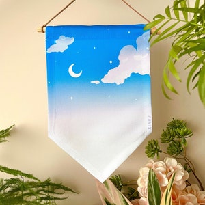 Kawaii Banner Pin Display - Moon Sky - by Kiaru