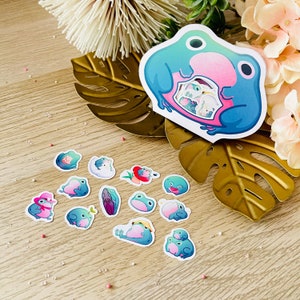 Mini Sticker 60Pc Pack - Kawaii Frogelio The Frog! - By Kiaru
