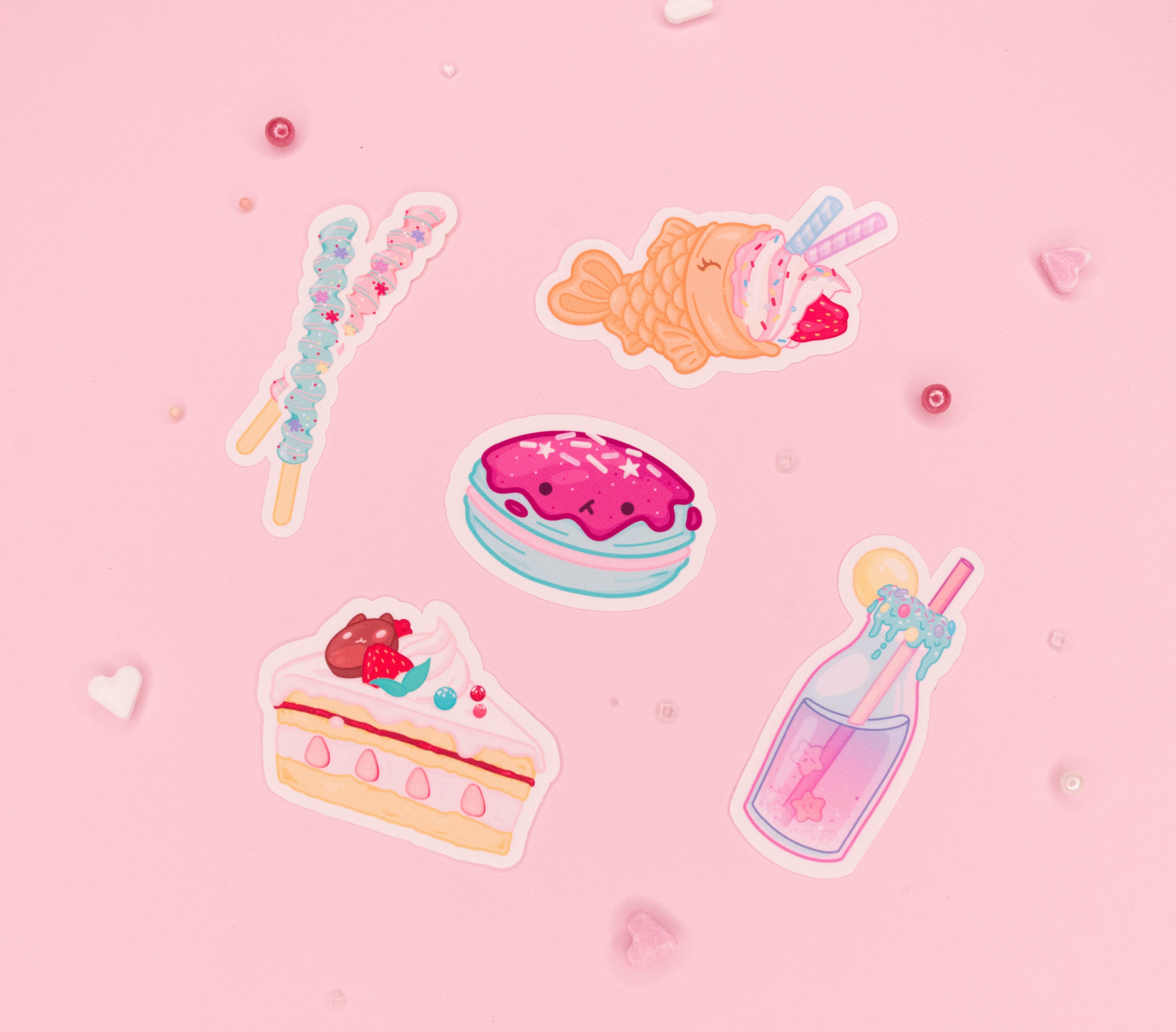 Kawaii Stickers individual or pack Japanese Sweets By Etsy