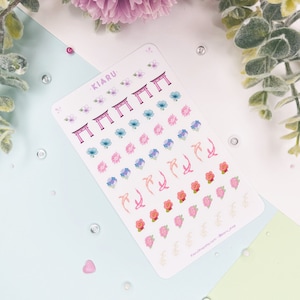 62 PC Mini Sticker sheet - Flowers Of Japan - By Kiaru