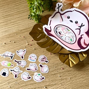 Mini Sticker 60Pc Pack - Shima Enaga Japan Bird - By Kiaru