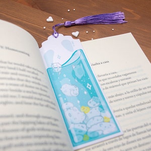 Kawaii bookmark - Swimming Cats - by Kiaru Shop