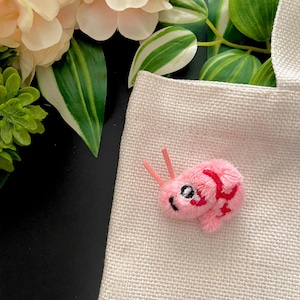 Kawaii Handmade Plush Pin - Back Hurts Shrimp! - By Kiaru