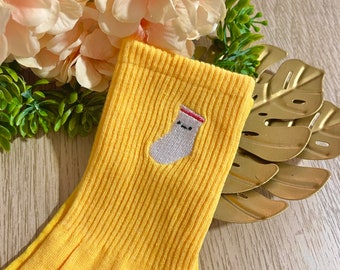 Embroidery Socks Kawaii funny Sock in a Sock - By Kiaru