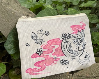 Traditional Ink Japan Case Make Up Bag -Koi! - By Kiaru