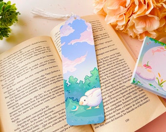 Kawaii bookmark - Patilda the Duck - Snail! - by Kiaru Shop