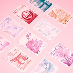 Kawaii Stamp Stickers - Tradicional Japan - By Kiaru