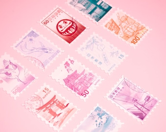 Kawaii Stamp Stickers - Tradicional Japan - By Kiaru