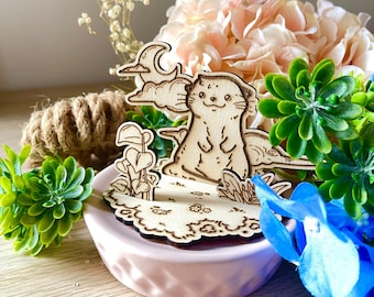 Cute Wood Standee - Canutria The Otter! - By Kiaru