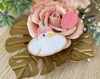 2 Pack Kawaii Cute Embroiodery Iron On Patch - Patilda The Duck! - By Kiaru