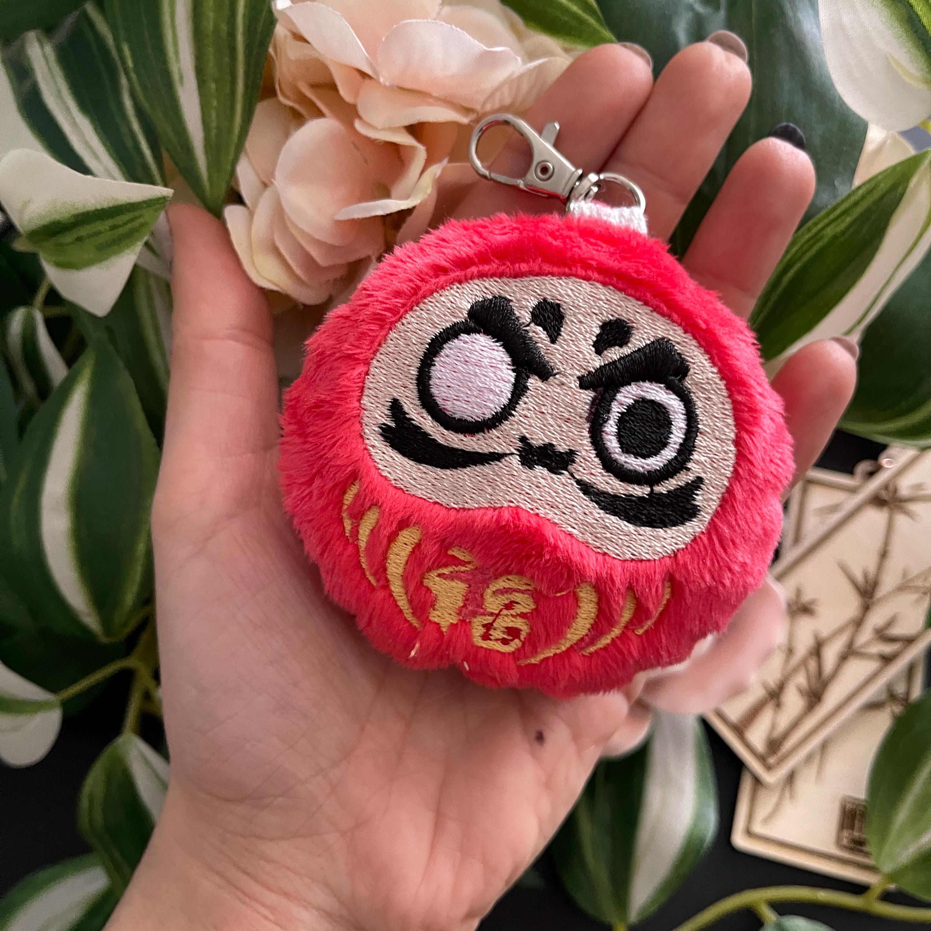 Kawaii Plush Keychain - New Daruma! - by Kiaru - Etsy