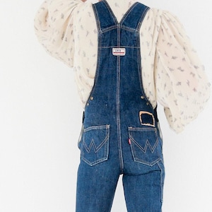 Salopette vintage Edwin Selvedge années 60-70 | Salopette en denim japonais | Rare vêtement de travail bleu indigo | Tailles S et M / Pantalon en denim image 1