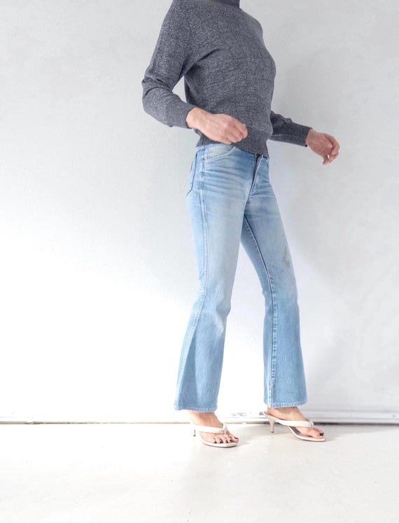 70s Vintage Wrangler Bell Bottoms Size 24-25 Made in USA - Etsy UK